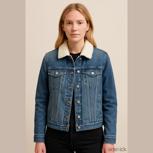 TORRID Denim Trucker Sherpa Jacket Size 00